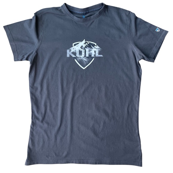 Kuhl Charcoal Gray Tee with Logo Organic Cotton Size M - Picture 1 of 7